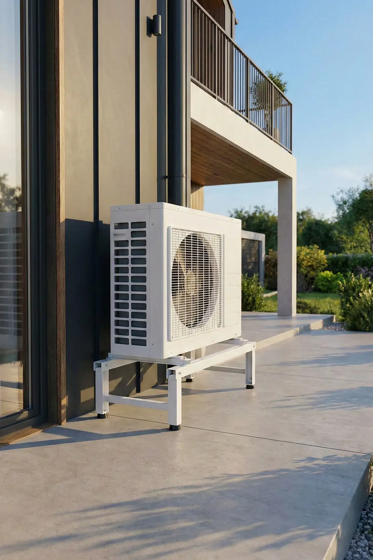 Klima Dış Ünite Taşıyıcı Braket – Zemin Tipi Klima Aparatı 40x50x85 - Beyaz