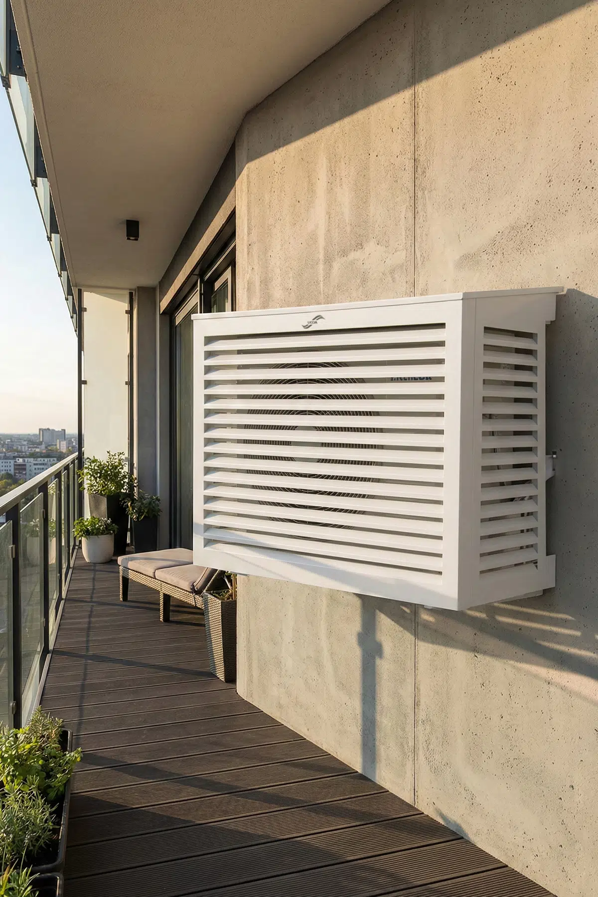 Klima Gizleme Kafesi Açılı Condor - Beyaz