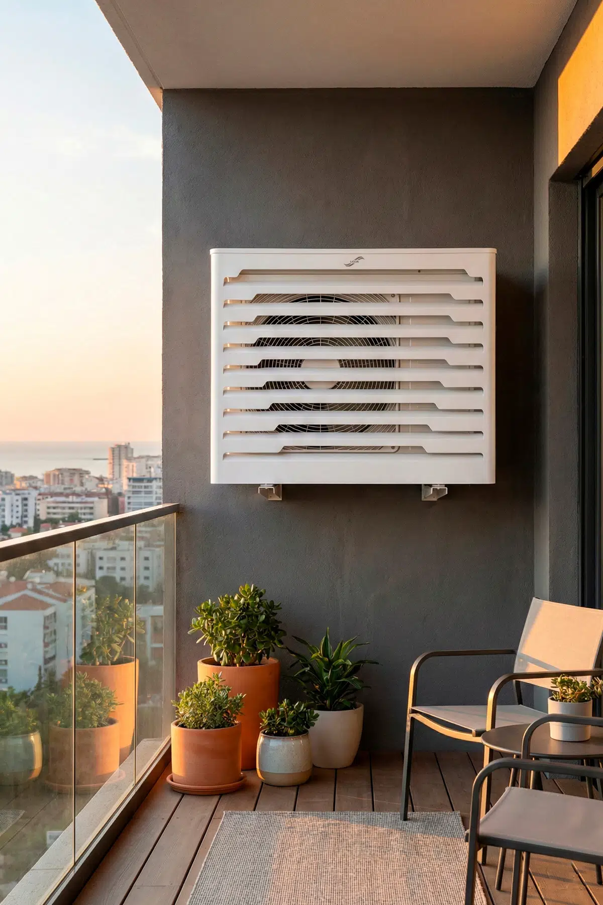 Klima Gizleme Kafesi Alüminyum Radius - Beyaz