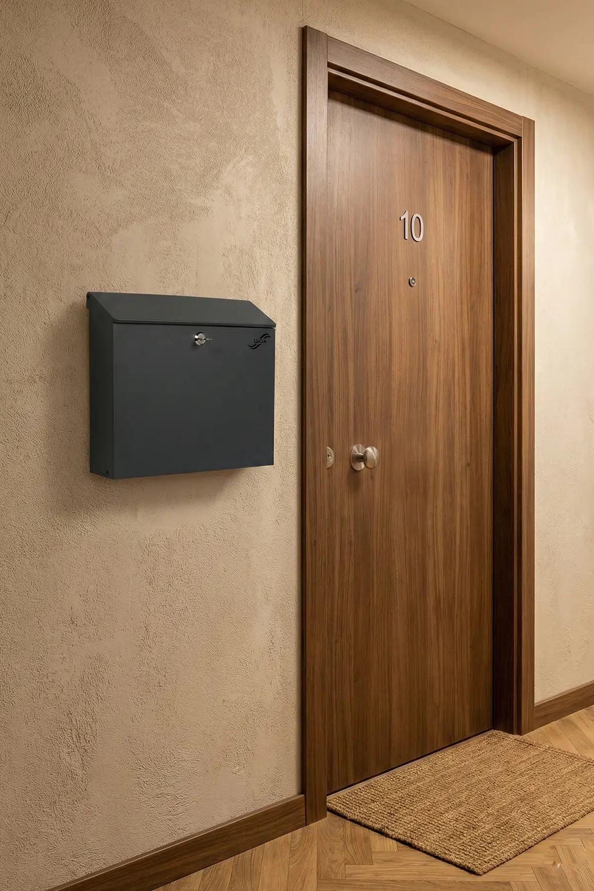 Anahtarlı Metal Posta Kutusu - Antrasit