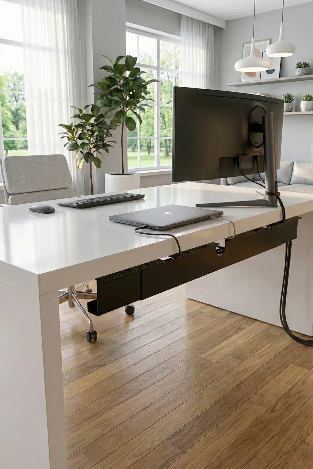 Ayarlanabilir Masa Altı Kablo Düzenleyici 100-150cm - Siyah