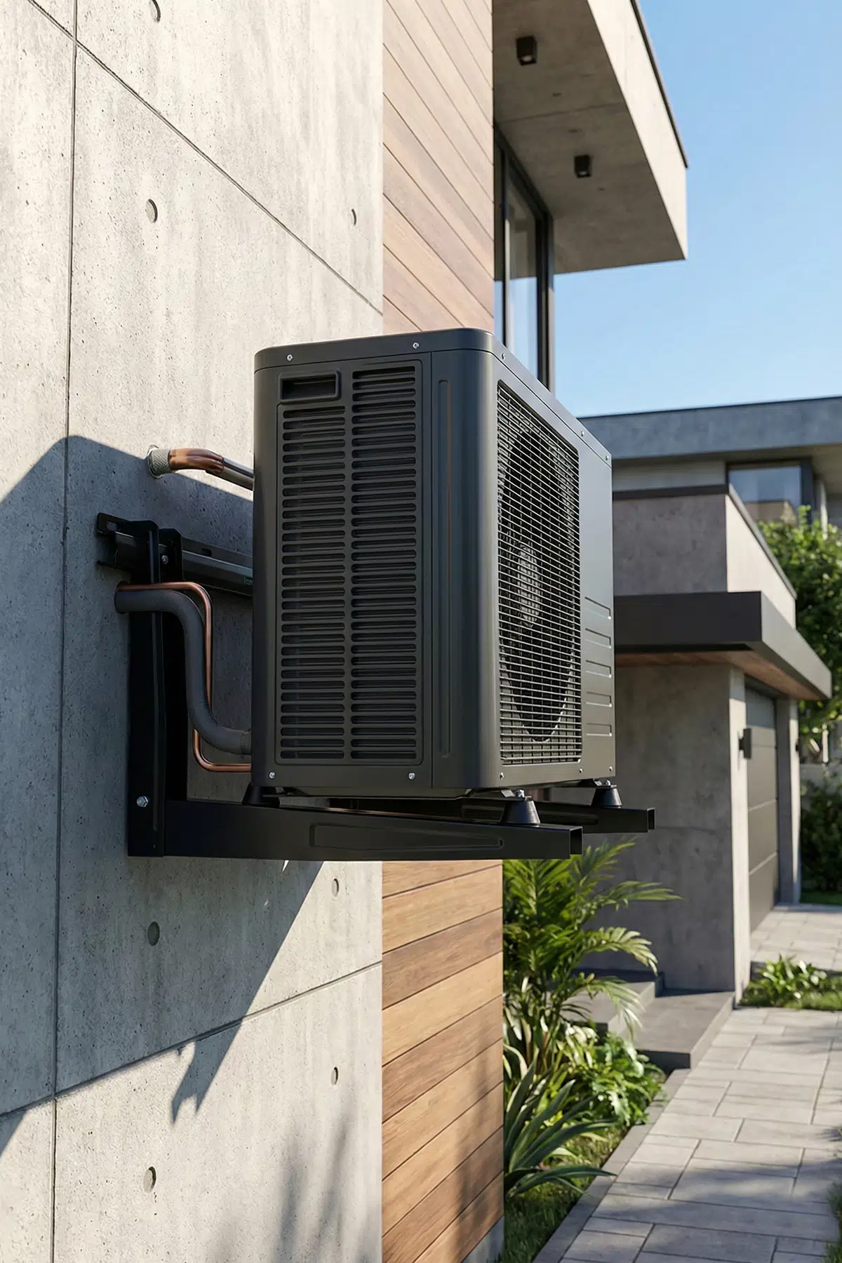 Klima Dış Ünite Taşıyıcı Braket – Duvar Tipi Klima Askı Aparatı 375X425X800 - Siyah