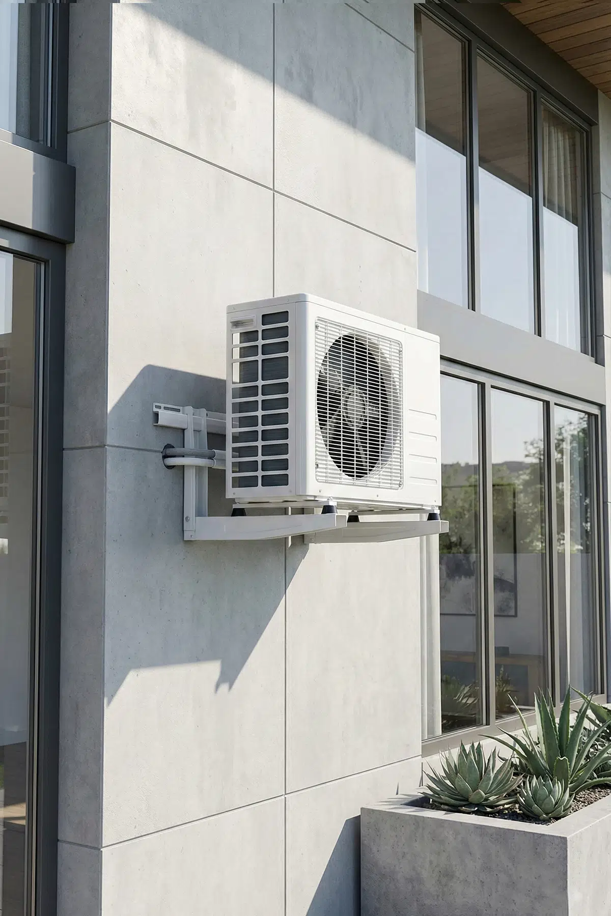 Klima Dış Ünite Taşıyıcı Braket – Duvar Tipi Klima Askı Aparatı 375X555X800 - Beyaz