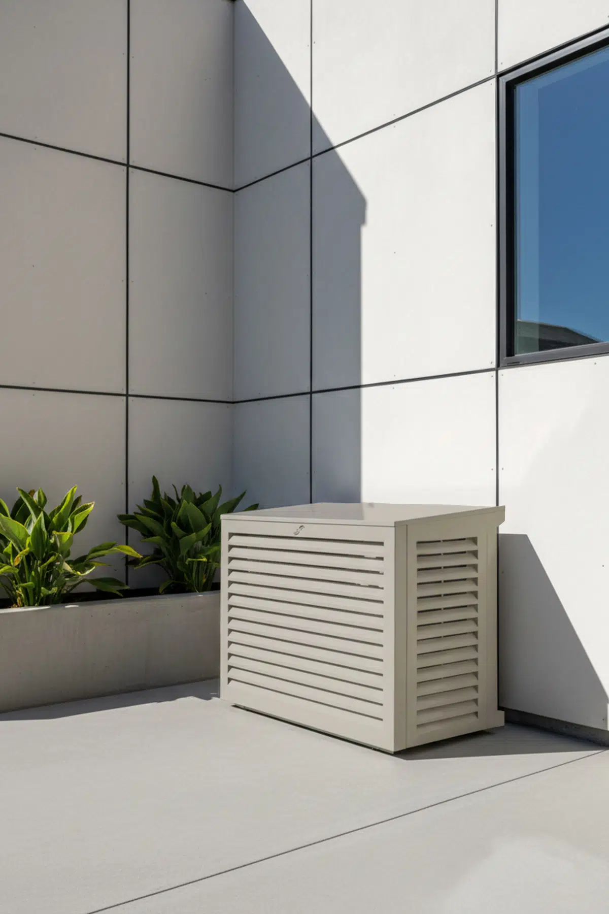 Klima Gizleme Kafesi Alüminyum Açılı Condor - Açık Gri