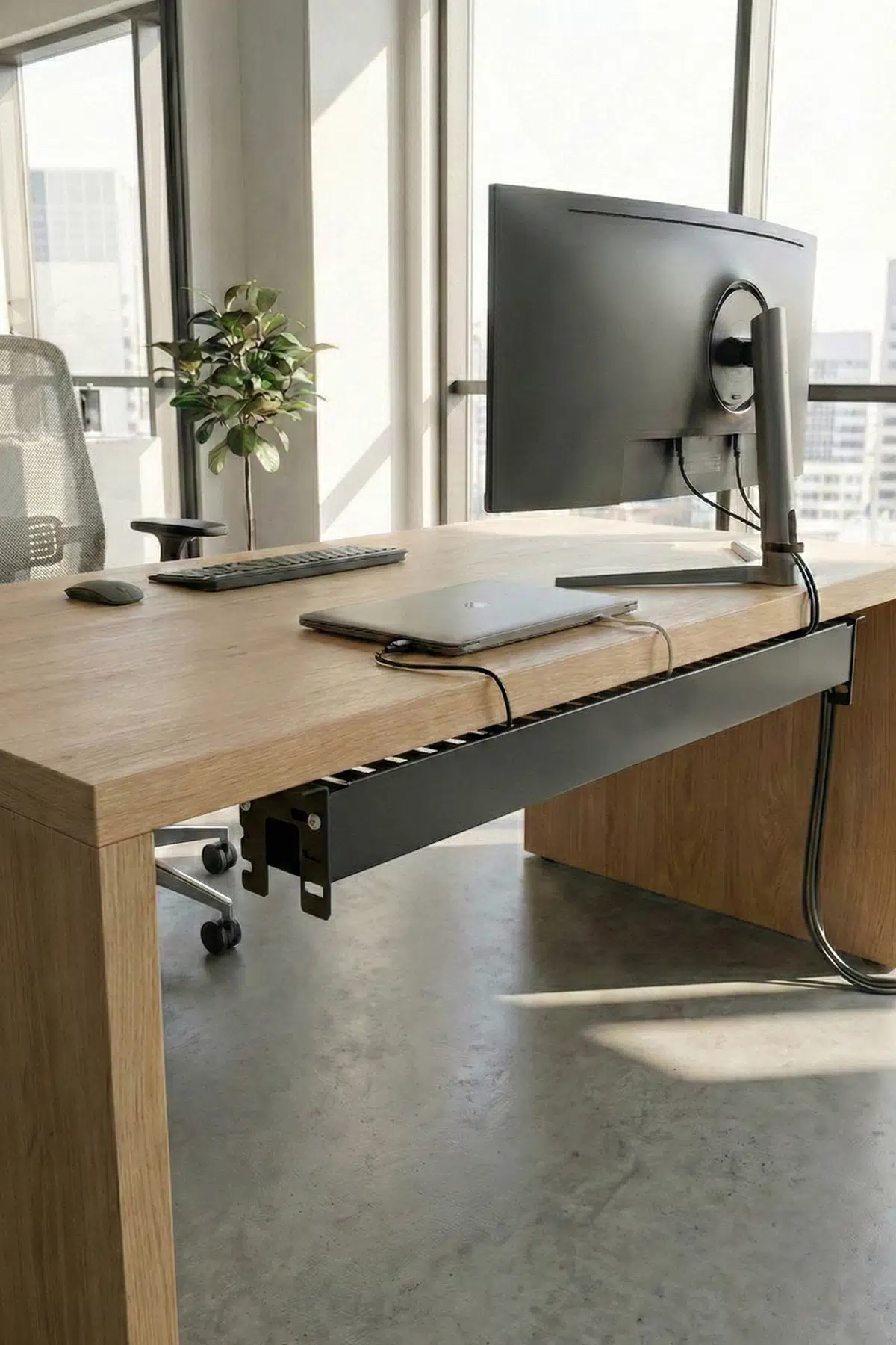 Ayarlanabilir Masa Altı Kablo Düzenleyici 86-160cm - Siyah