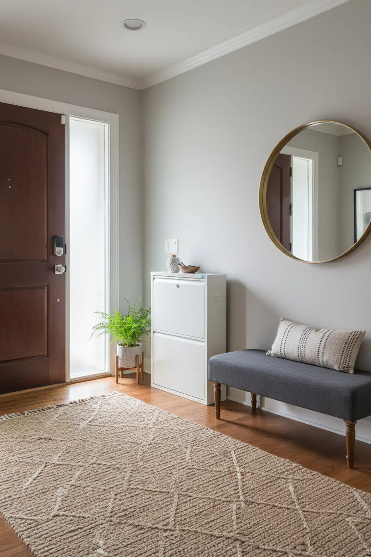 Metal Ayakkabılık 2 li Kilitli Model - Beyaz