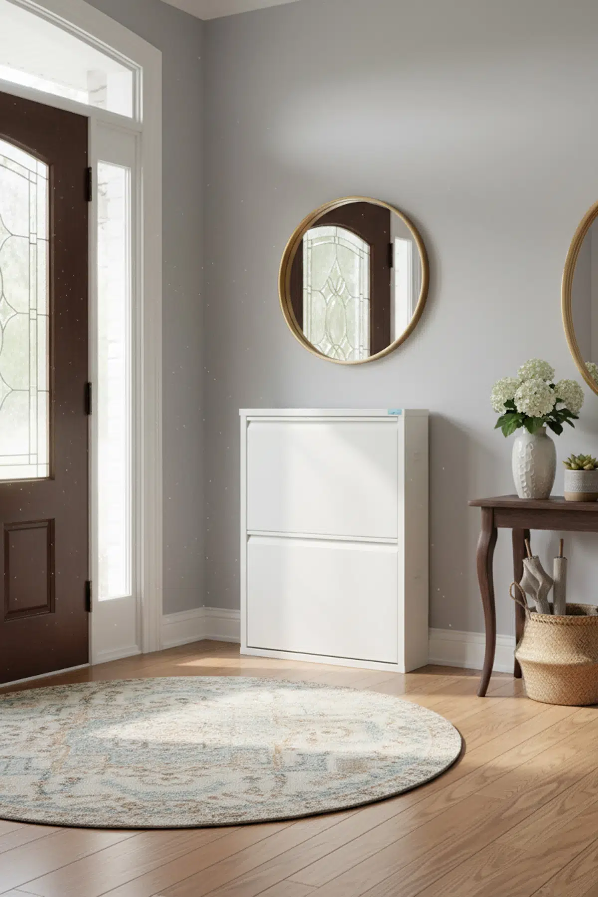 Metal Ayakkabılık 2 li Model - Beyaz