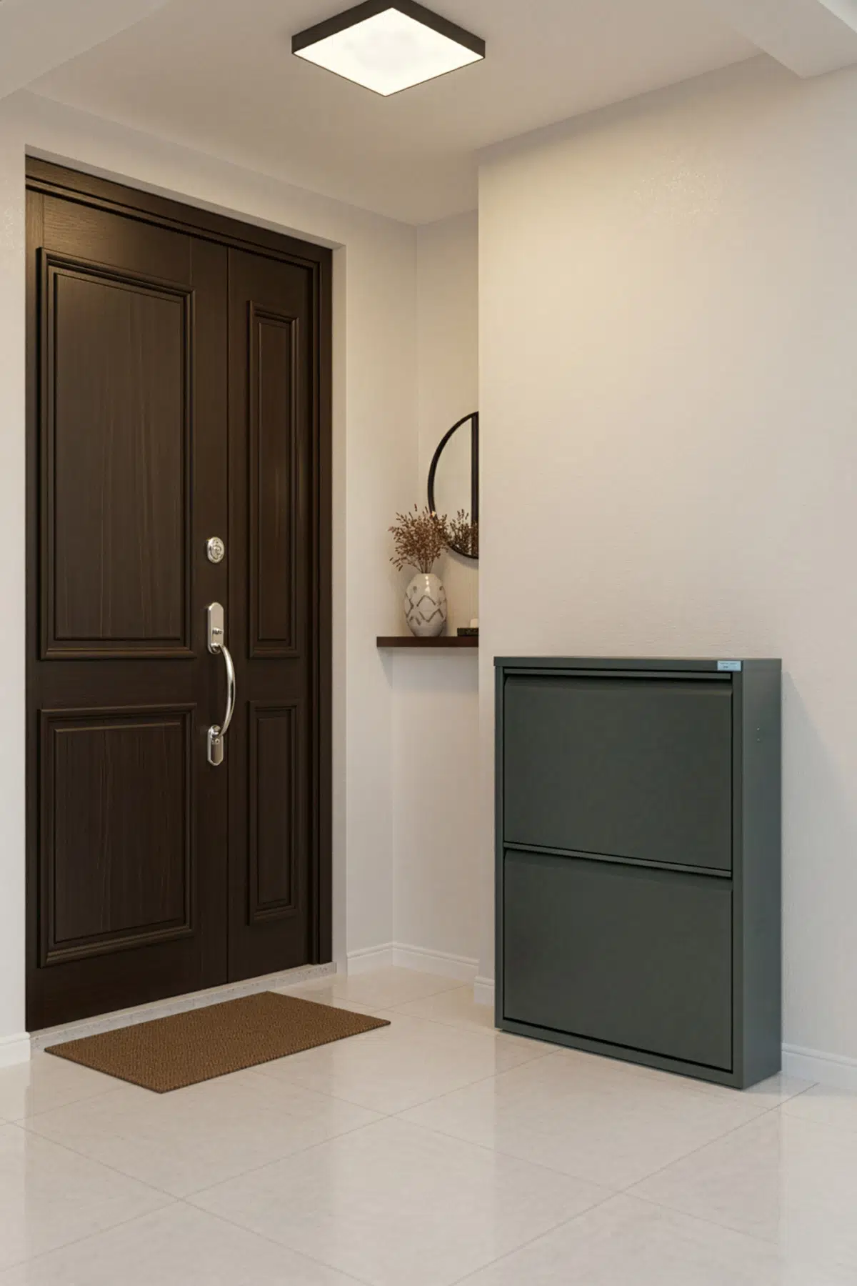 Metal Ayakkabılık 2 li Model - Antrasit