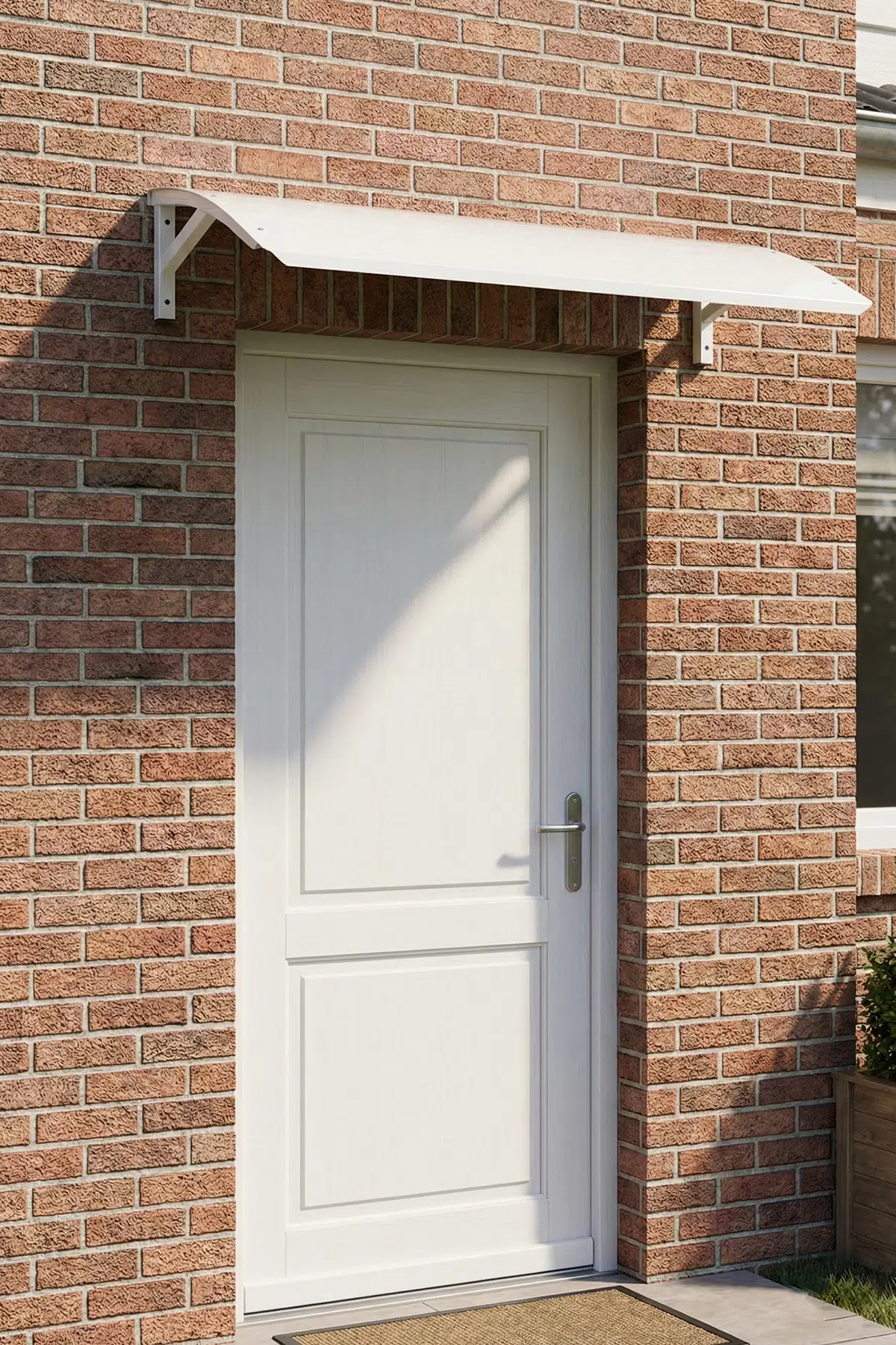 Metal Kapı Pencere Üstü Pratik Sundurma 20x54x92cm - Beyaz