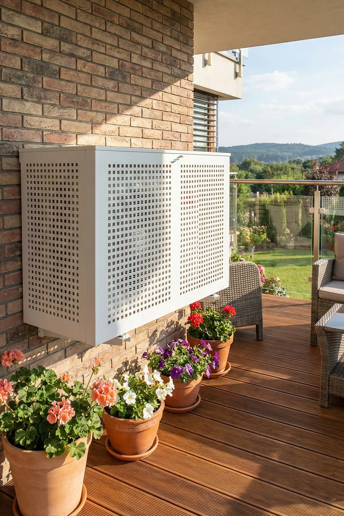 Klima Gizleme Kafesi Square - Beyaz