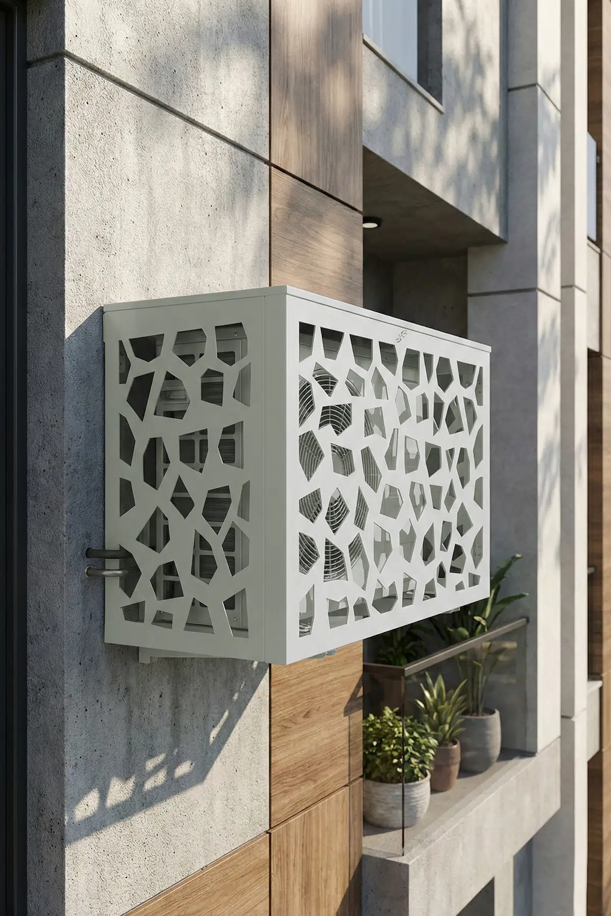 Klima Gizleme Kafesi Stone - Açık Gri